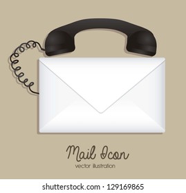 Illustration mail icon. illustration of letter mail. vector illustration