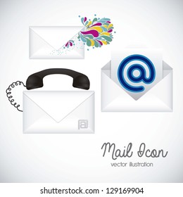 Illustration mail icon. illustration of letter mail. vector illustration