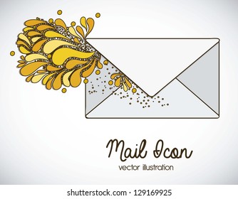 Illustration mail icon. illustration of letter mail. vector illustration