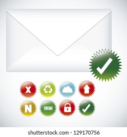 Illustration mail icon. illustration of letter mail. vector illustration