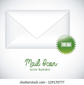 Illustration mail icon. illustration of letter mail. vector illustration