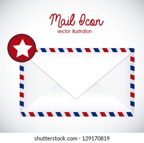 Illustration mail icon. illustration of letter mail. vector illustration