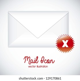 Illustration mail icon. illustration of letter mail. vector illustration