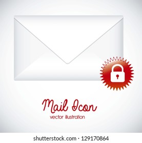 Illustration mail icon. illustration of letter mail. vector illustration