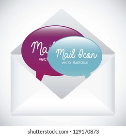 Illustration mail icon. illustration of letter mail. vector illustration
