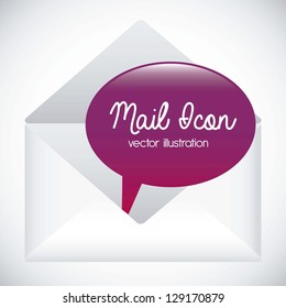 Illustration mail icon. illustration of letter mail. vector illustration