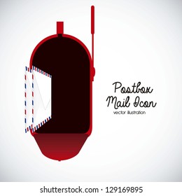 Illustration mail icon. illustration of mailbox. vector illustration