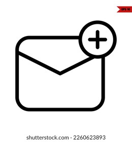ilustración del icono de línea de correo 