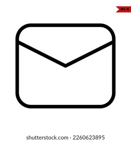 ilustración del icono de línea de correo 