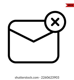 illustration of mail line icon 