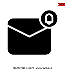 ilustración del icono de línea de correo 