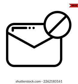 illustration of mail line icon 
