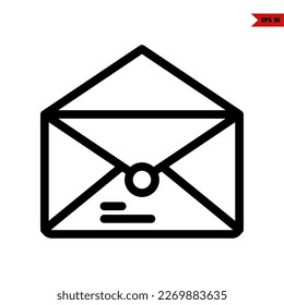 ilustración del icono de línea de correo