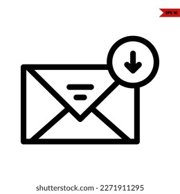 ilustración del icono de línea de correo 