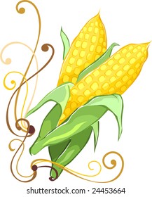 Illustration of a maize in black background	