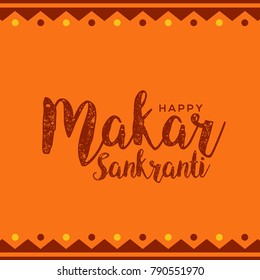 Illustration Of Makar Sankranti background.