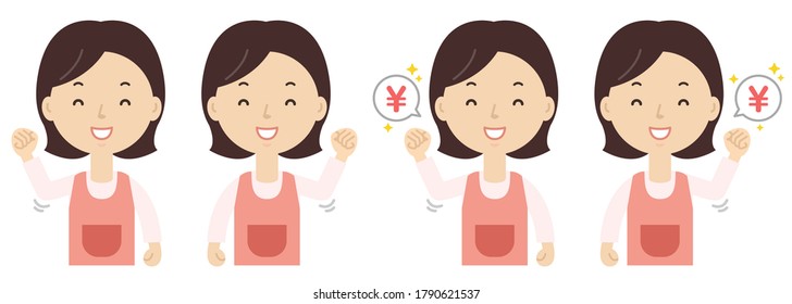 Illustration to make a guts pose. An illustration of how salary is entered.
Girl illustration.