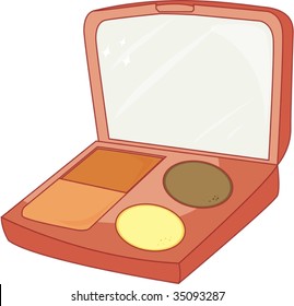 ilustración del kit de maquillaje en blanco