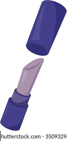 illustration of make up kit on white