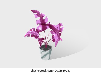 
Illustration of making a plant with a semi-realistic but simple and interesting texture brush technique
