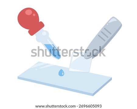 Illustration of making a slide