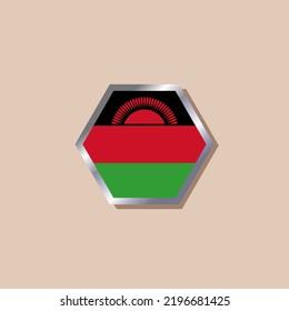 Illustration of Malawi flag Template