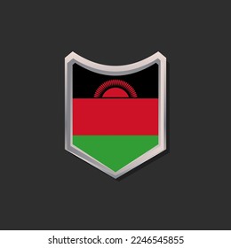 Ilustración de la plantilla de bandera de Malawi