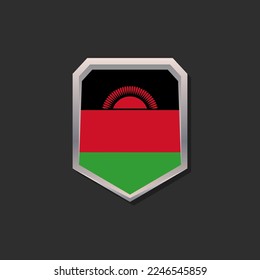 Ilustración de la plantilla de bandera de Malawi