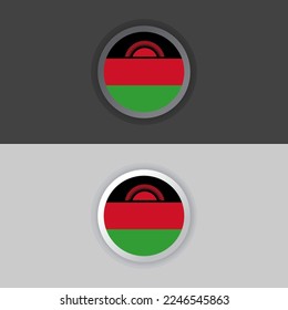 Illustration of Malawi flag Template