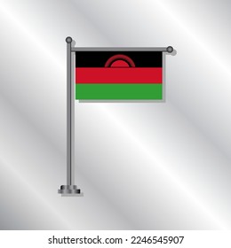 Illustration of Malawi flag Template