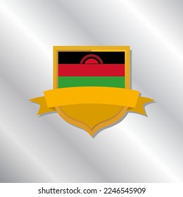 Ilustración de la plantilla de bandera de Malawi