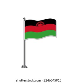 Ilustración de la plantilla de bandera de Malawi