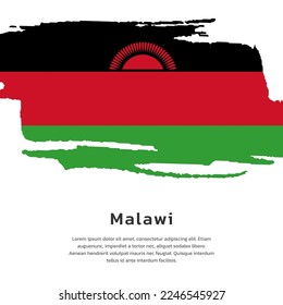 Illustration of Malawi flag Template