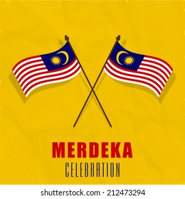 Illustration of Malaysia flag for Hari Merdeka celebration