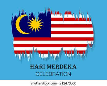 Illustration of Malaysia flag for Hari Merdeka celebration