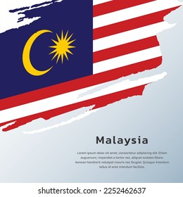 Illustration of Malaysia flag Template