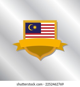 Ilustración de la plantilla de bandera de Malasia