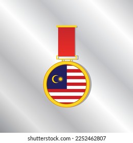 Illustration of Malaysia flag Template