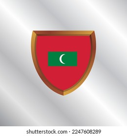Illustration of Maldives flag Template