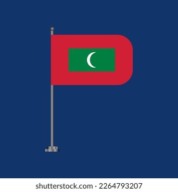Illustration of Maldives flag Template