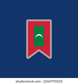 Illustration of Maldives flag Template