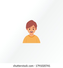 Illustration of male avatar icon. Vector illustration in a flat style.