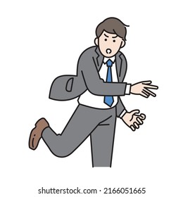 Illustration of a male business person throwing