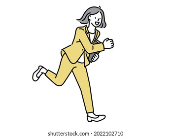 Illustration of a male businessman showing step-up, motivation, leap, ambition, promotion, motivation, effort, enthusiasm