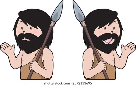 Illustration of a male caveman