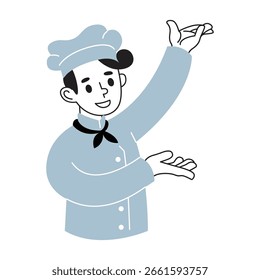 Ilustración de un chef posando. Ilustración de Chef