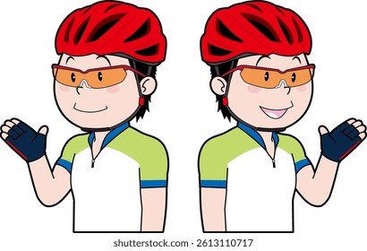 Illustration of a male cyclist