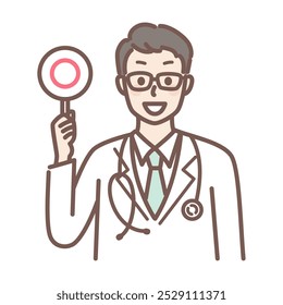 illustration of male doctor wearing tie