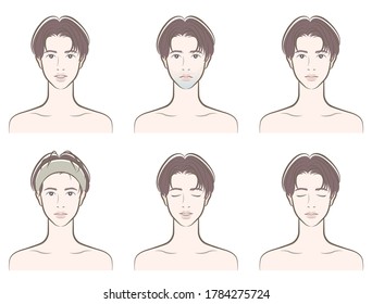 Illustration of a male facial expression