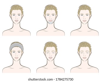 Illustration of a male facial expression